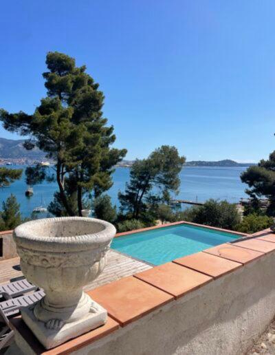 Villa-Chateau Les Terrasses - Tamaris, Plage Des Sablettes, Mer Au Bas De La Propriete 滨海拉塞讷 外观 照片