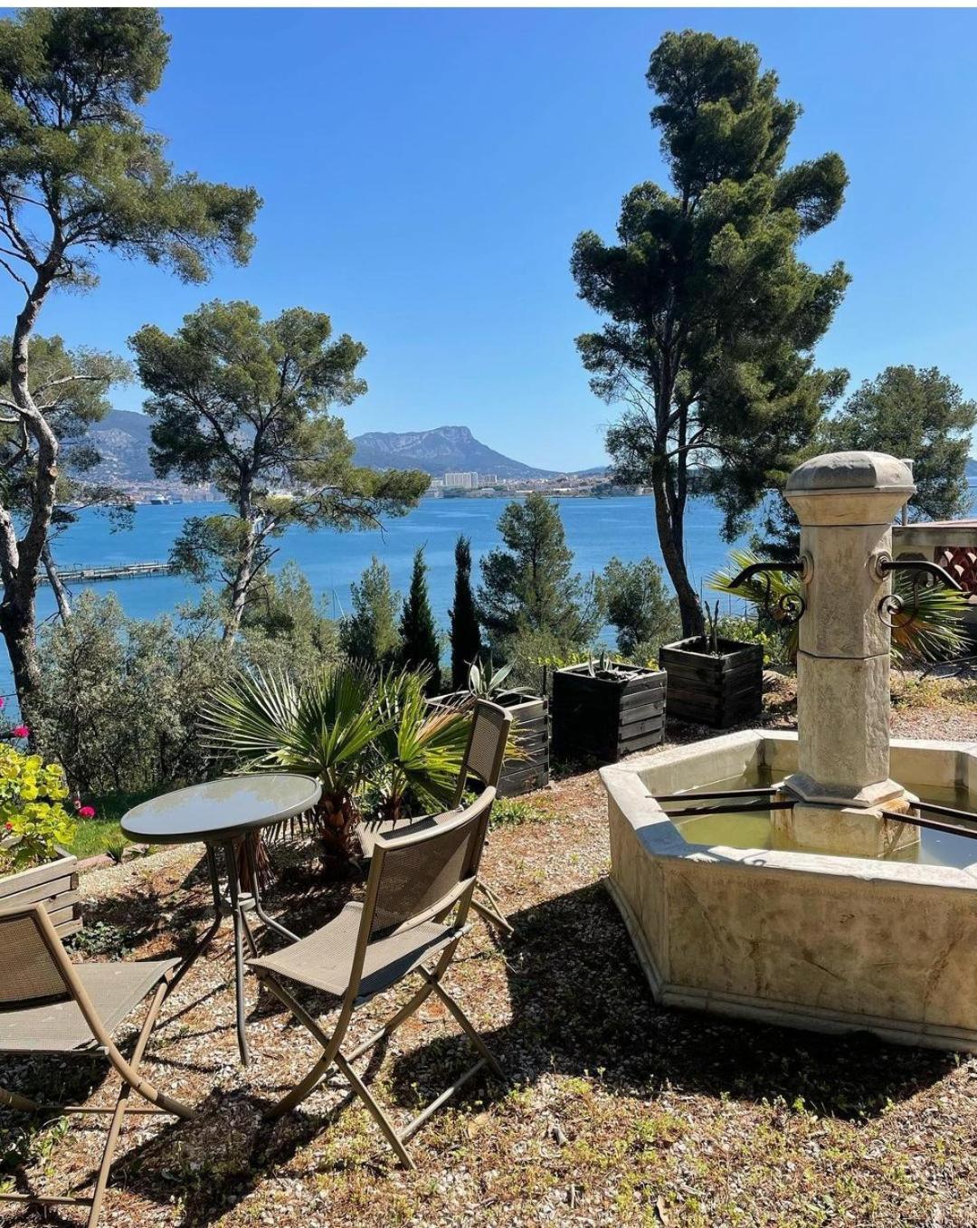Villa-Chateau Les Terrasses - Tamaris, Plage Des Sablettes, Mer Au Bas De La Propriete 滨海拉塞讷 外观 照片