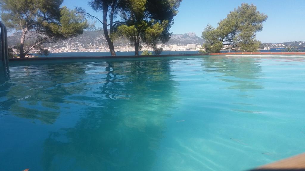 Villa-Chateau Les Terrasses - Tamaris, Plage Des Sablettes, Mer Au Bas De La Propriete 滨海拉塞讷 外观 照片
