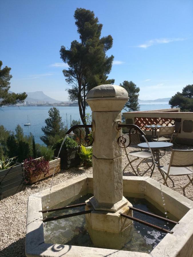 Villa-Chateau Les Terrasses - Tamaris, Plage Des Sablettes, Mer Au Bas De La Propriete 滨海拉塞讷 外观 照片